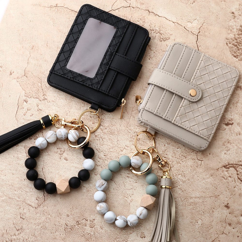 Silicone Beads Wrist Multi-layer Large-capacity Coin Purse