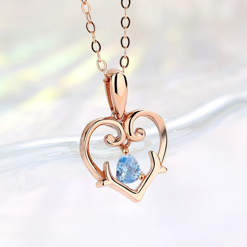 S925 Sterling Silver Heart Necklace
