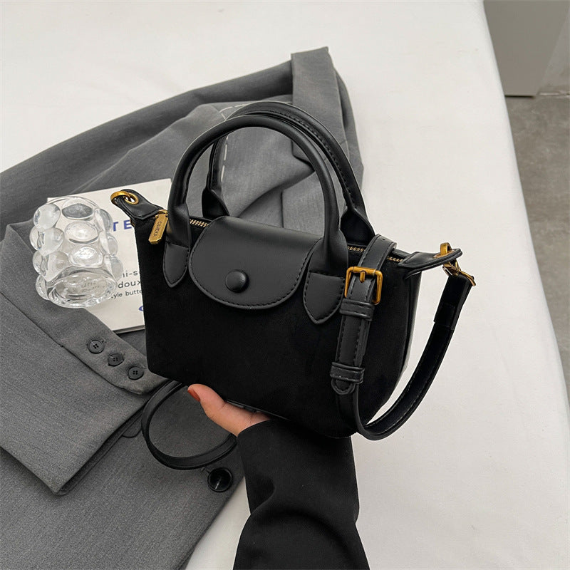 Hand-held Dumplings Matte Stitching Shoulder Bag