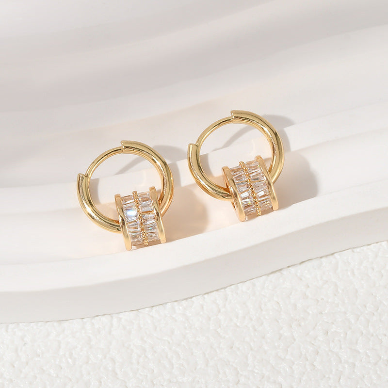 Simple Commute Oval Hollow Earrings