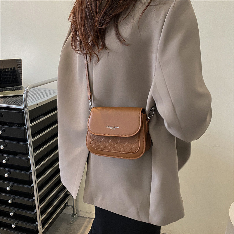 Simple Solid Color Underarm Small Square Bag