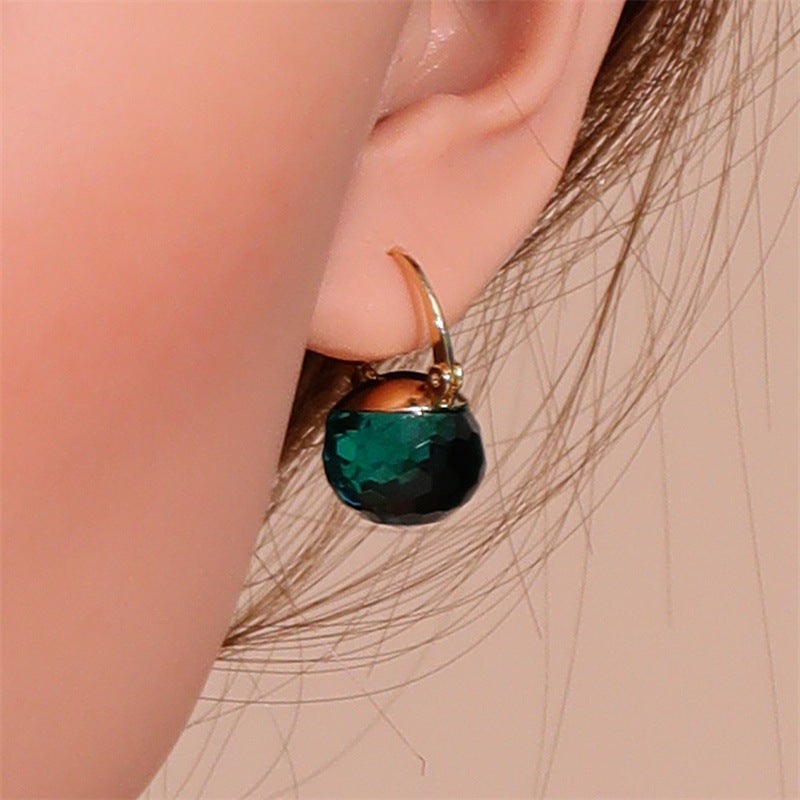 Stylish Round Crystal Earrings