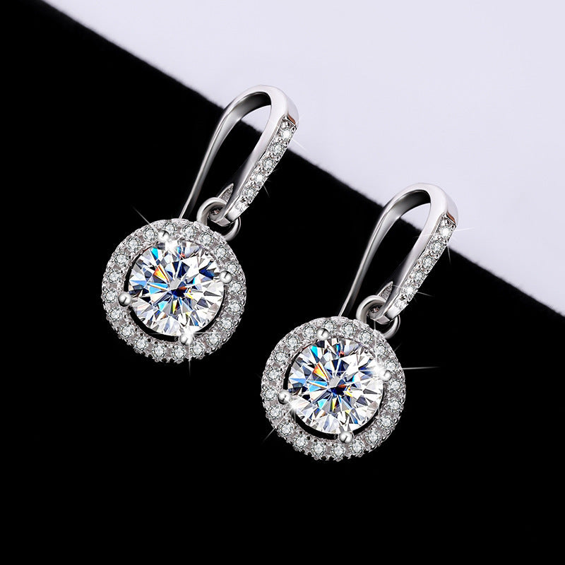 S925 Silver Moissanite Luxury Earrings