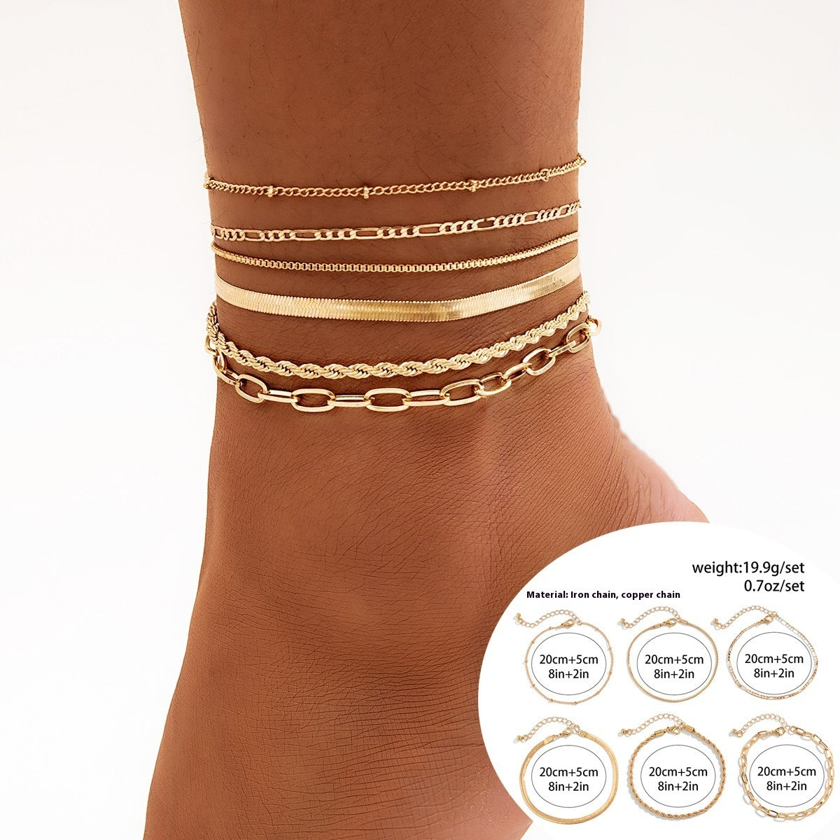 Sweet Cool Leisure Rhinestone Beach Anklet