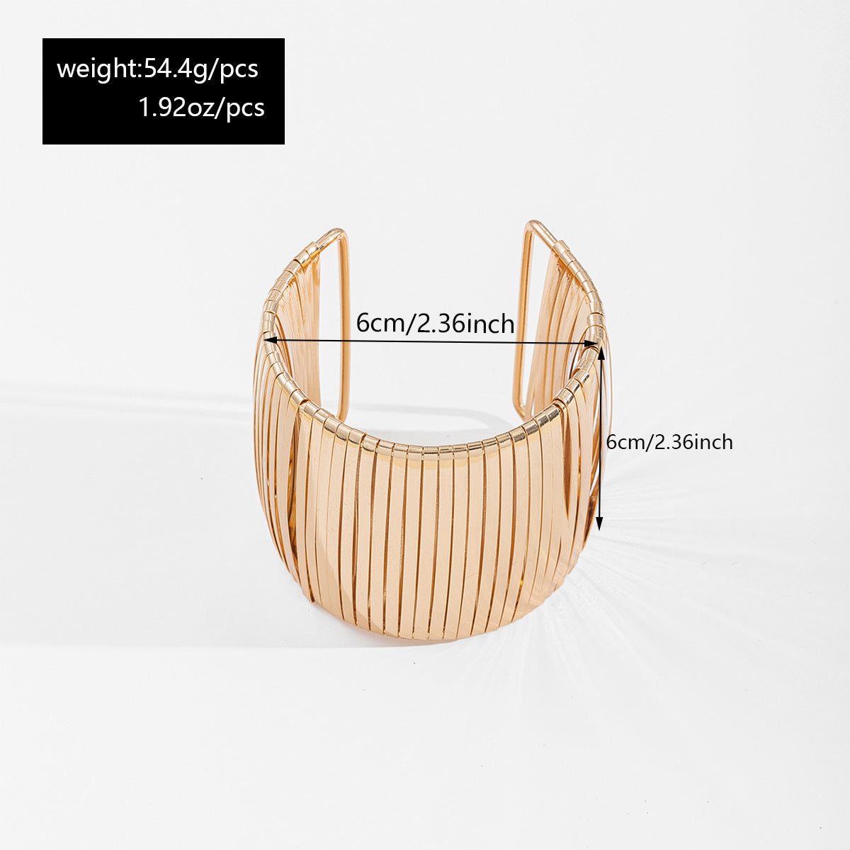 Wide Surface Alloy Bracelet