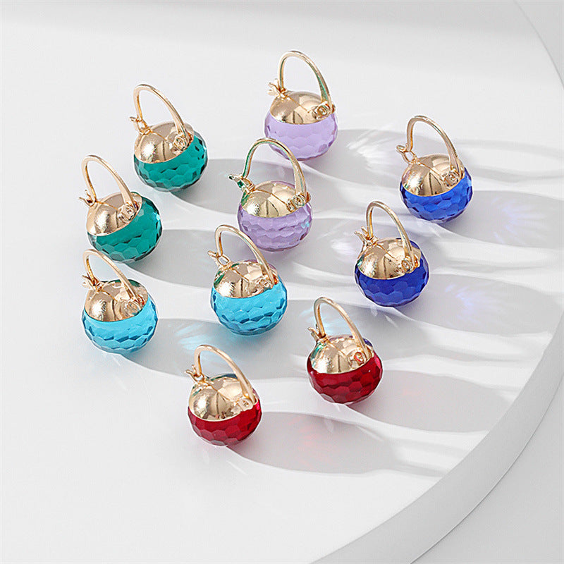 Stylish Round Crystal Earrings