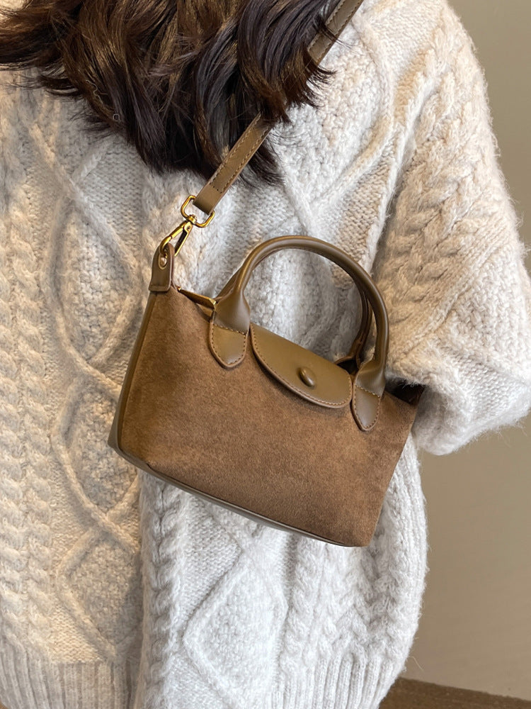 Hand-held Dumplings Matte Stitching Shoulder Bag