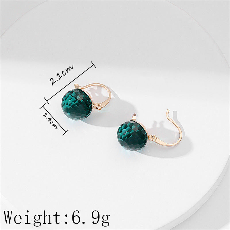 Stylish Round Crystal Earrings