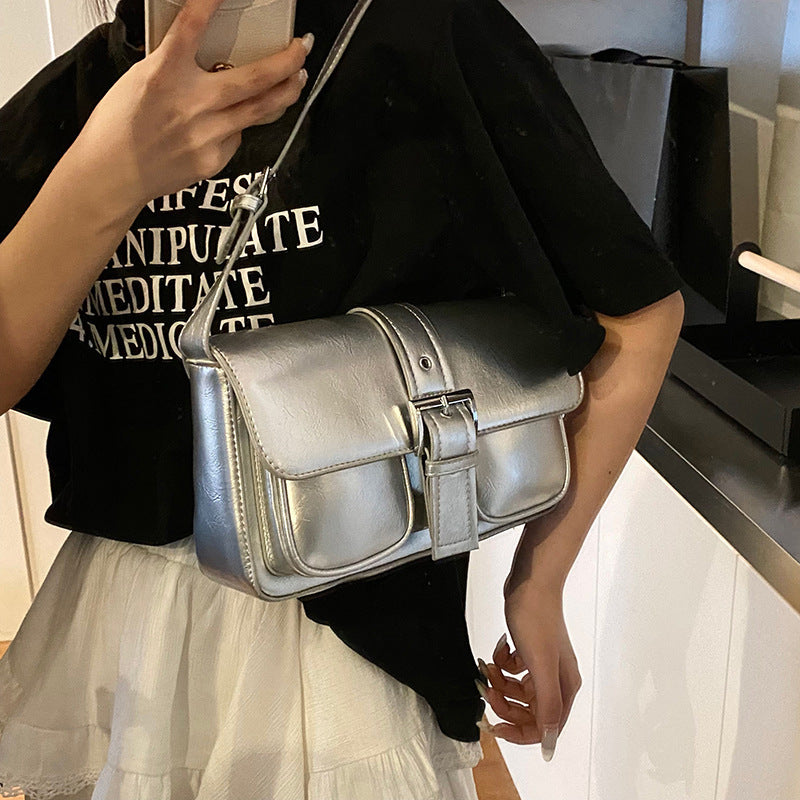 Simple Design Women's Shoulder Handbag