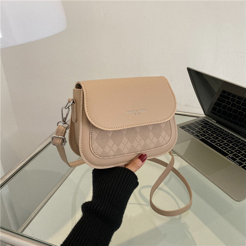 Simple Solid Color Underarm Small Square Bag