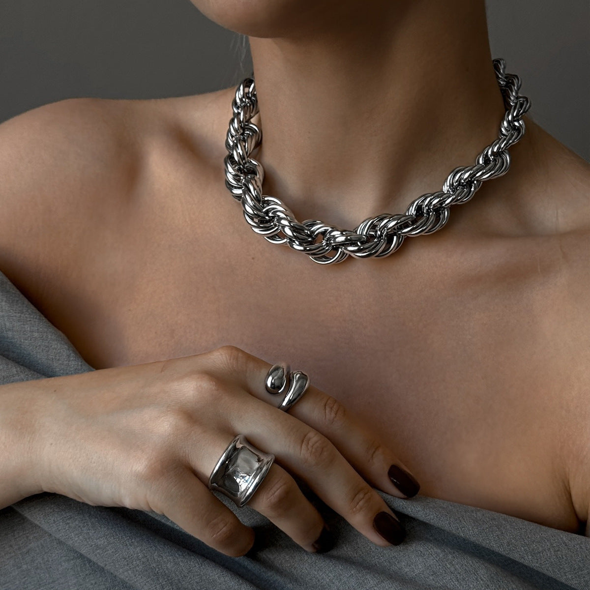 Non-fading Thick Chain Necklace For Women