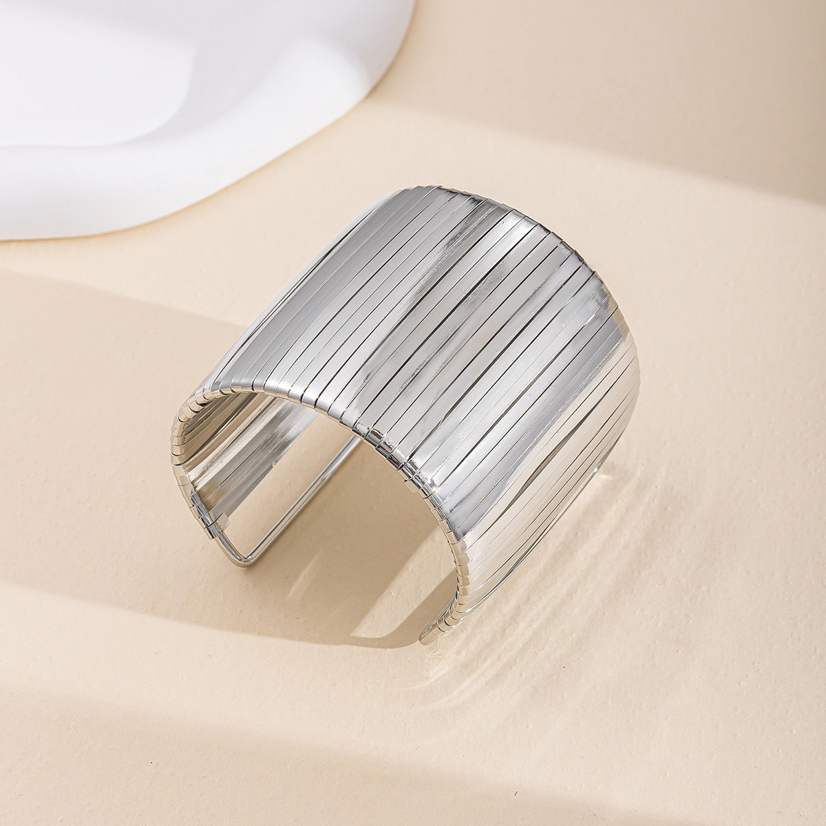 Wide Surface Alloy Bracelet