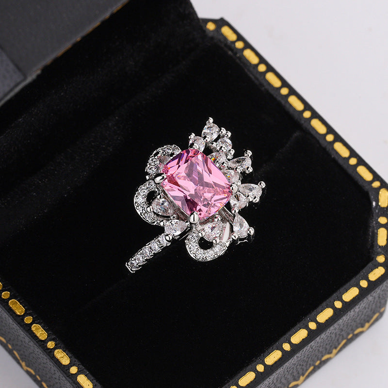 Special-interest Design Full Diamond Ring High Sense Inlaid With Zircon