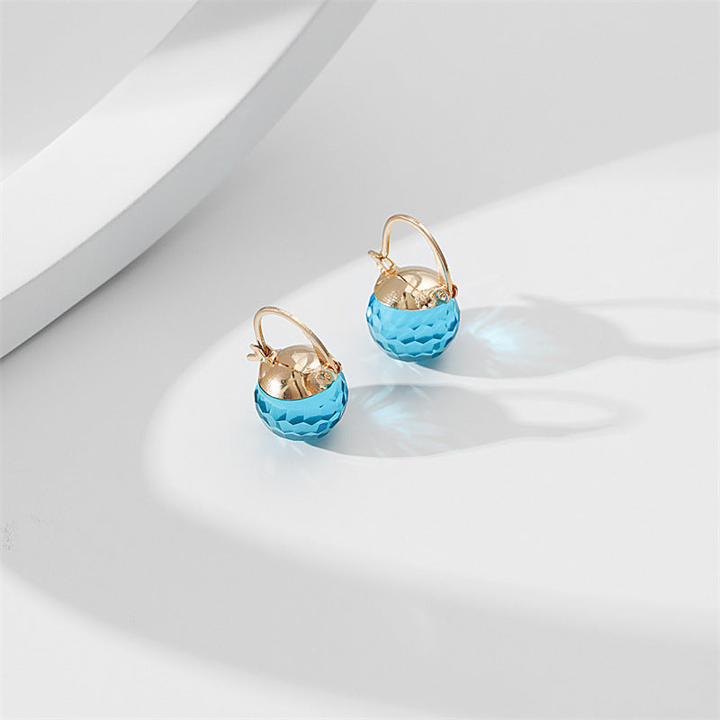 Stylish Round Crystal Earrings