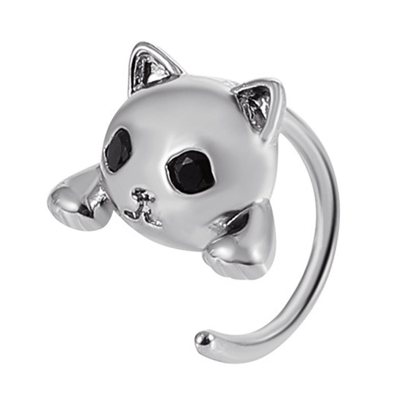 Cute Cat Retro Fashion Minority Design Simple Earrings