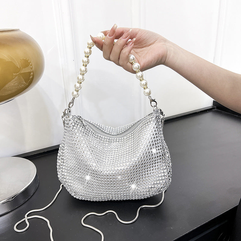 Pearl Special Imitation Diamond Handbag