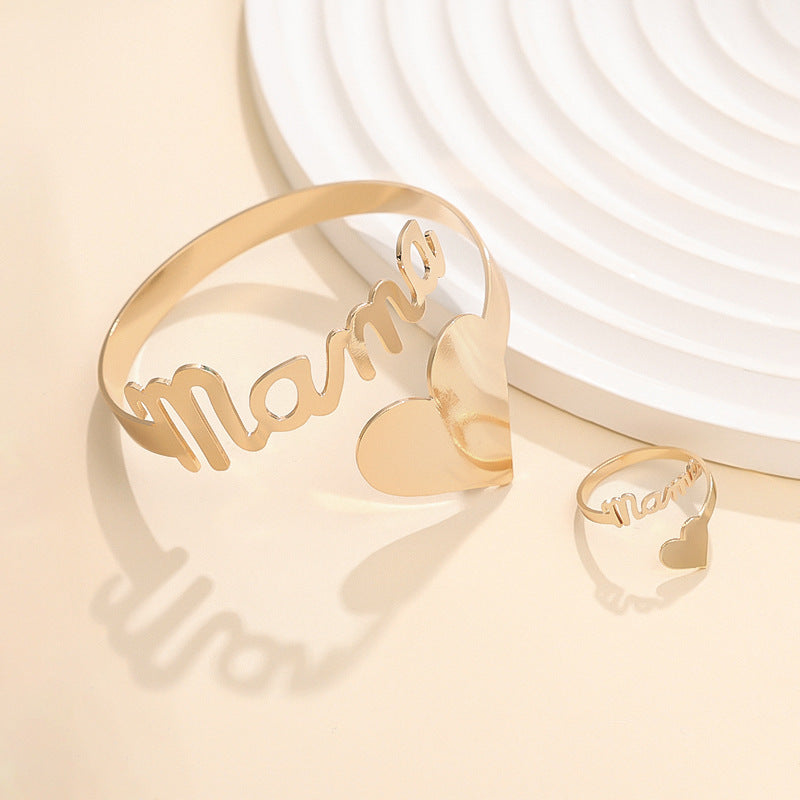 Letters Mama Bracelet Ring Suit