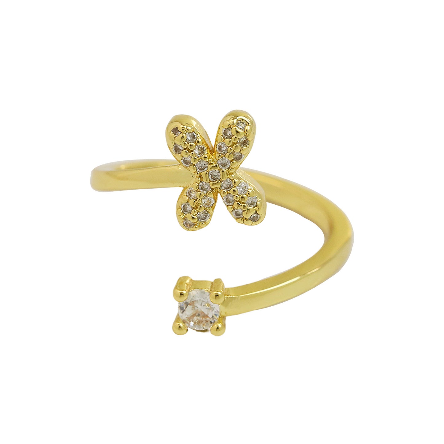 Cute 26 English Letters Open Adjustable Personality Ring