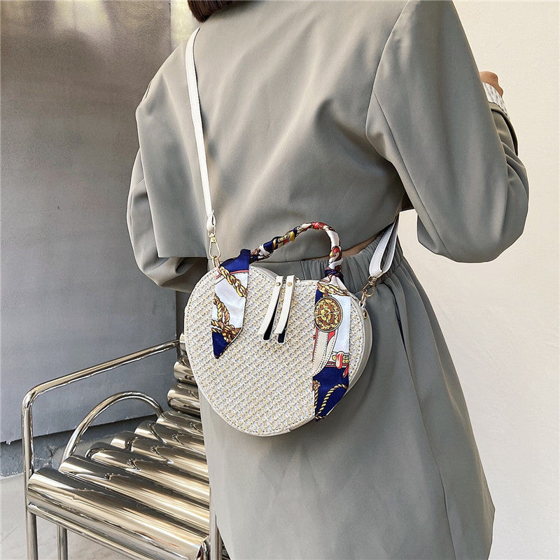 Straw Silk Scarf Spring Simple Shoulder Messenger Bag