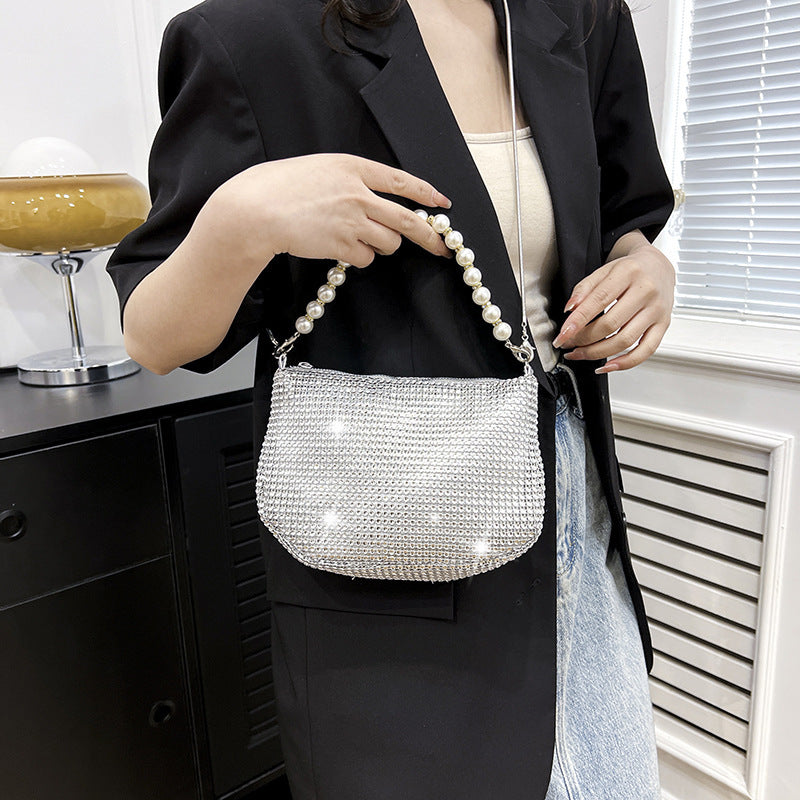 Pearl Special Imitation Diamond Handbag
