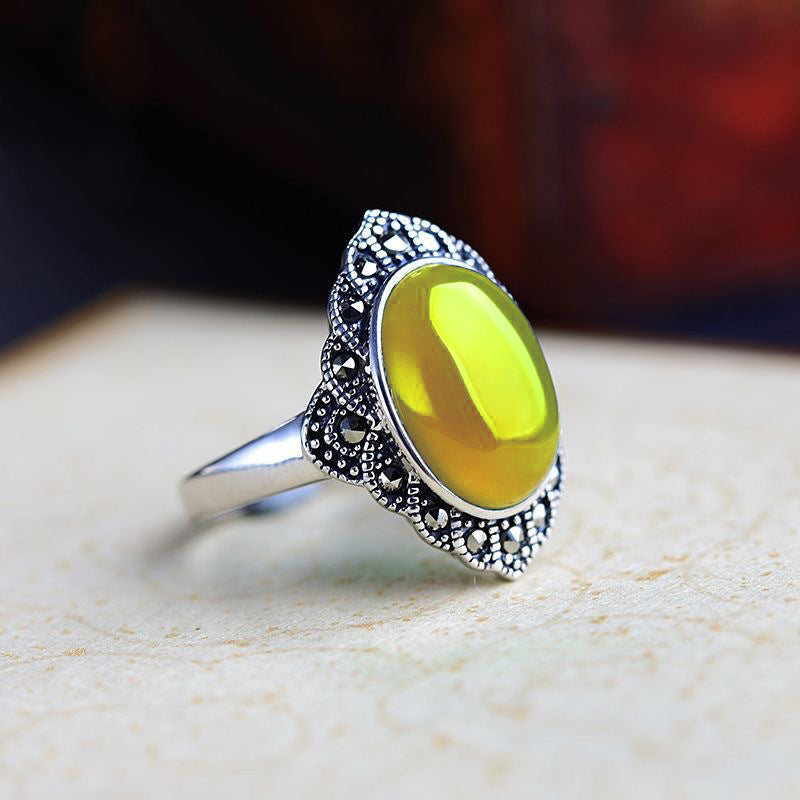 Ring Red Jade Retro Ring