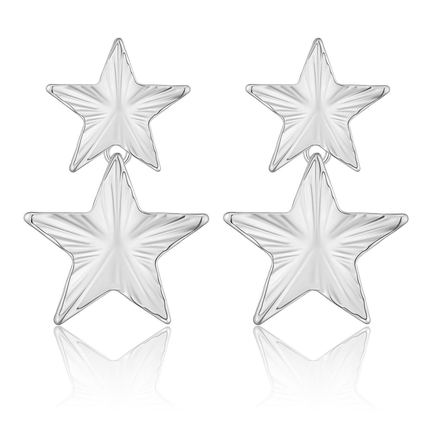 Five-pointed Star Double Layer Earrings