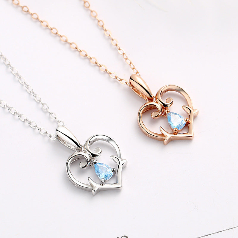 S925 Sterling Silver Heart Necklace