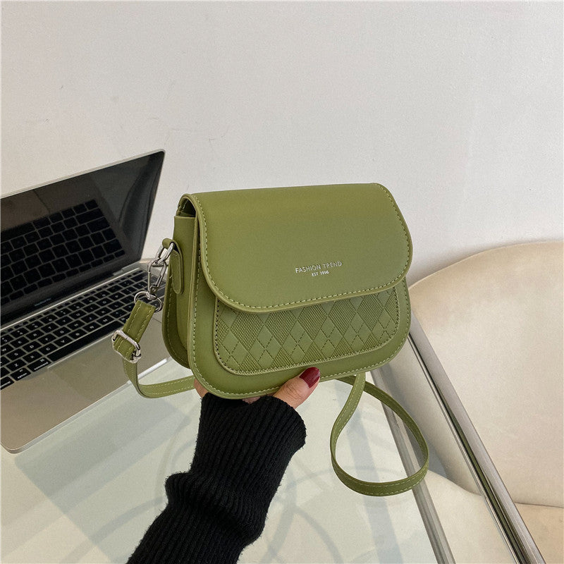 Simple Solid Color Underarm Small Square Bag