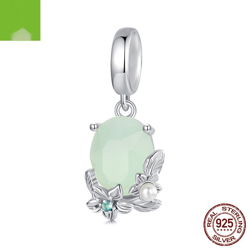 Green Flowers And Insects Series Bracelet String Beads Accessories