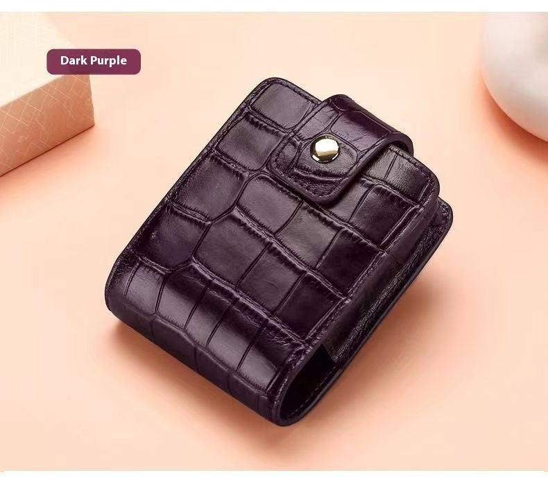 Pattern Fashion Model With Mirror Portable Portable Cosmetic Bag