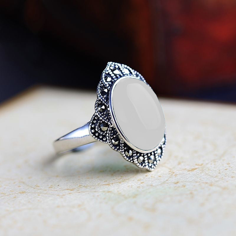 Ring Red Jade Retro Ring