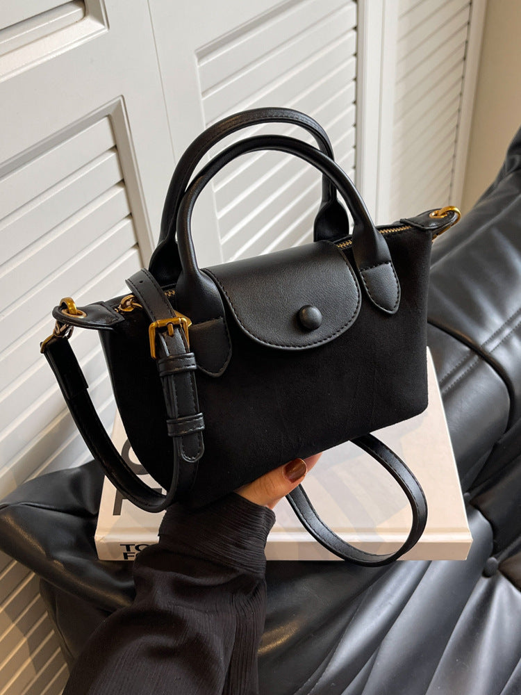Hand-held Dumplings Matte Stitching Shoulder Bag