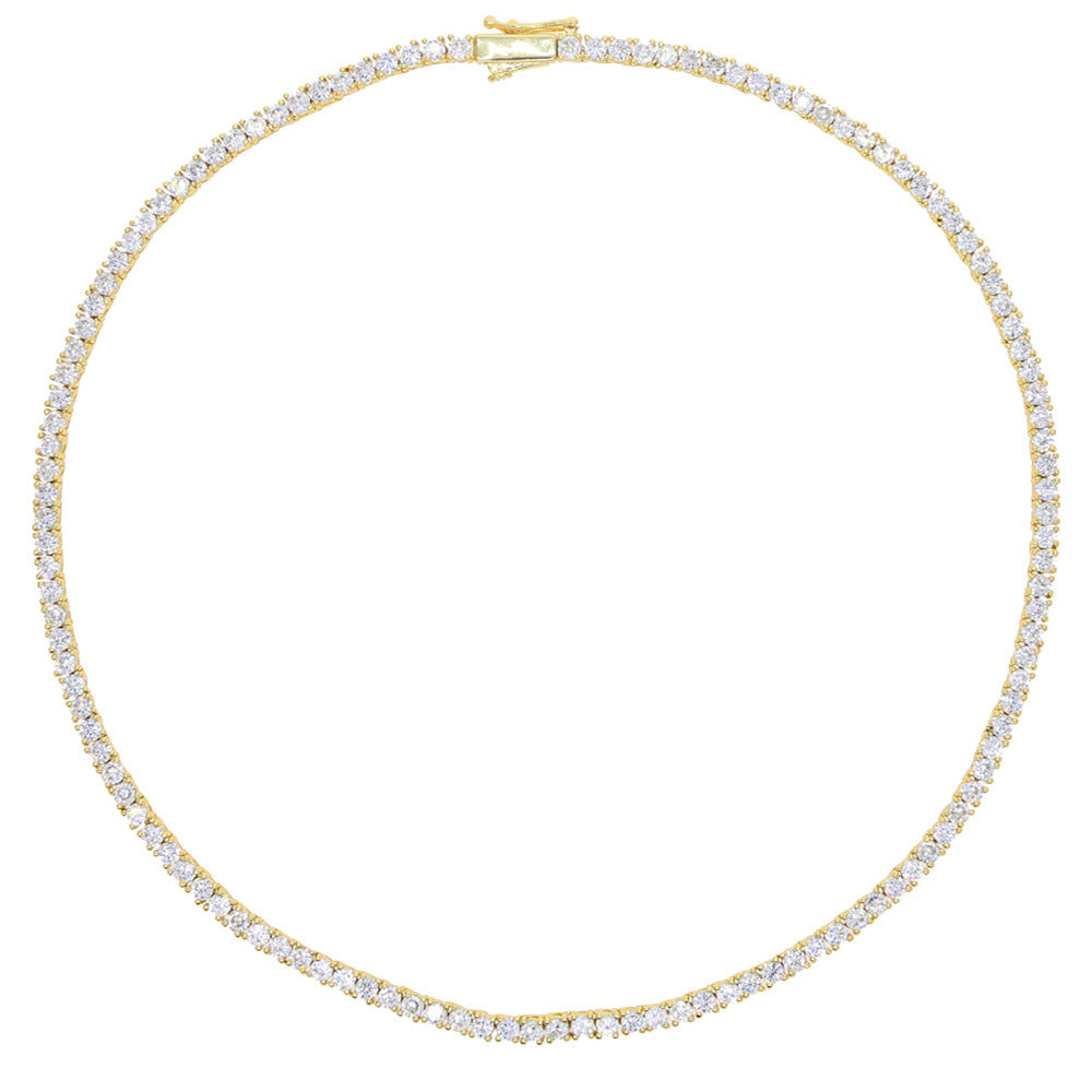 3mm Zircon Tennis Chain Necklace