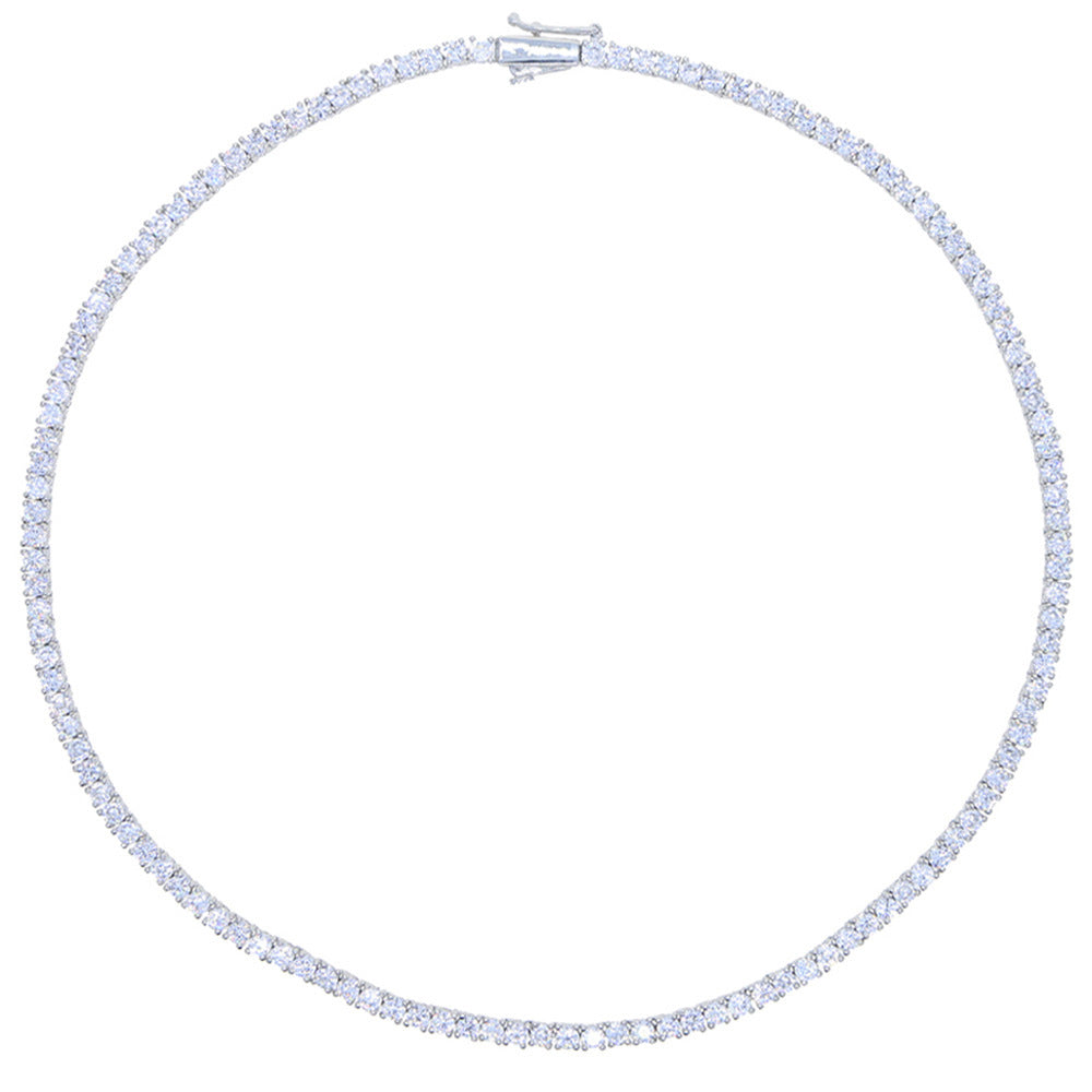 3mm Zircon Tennis Chain Necklace