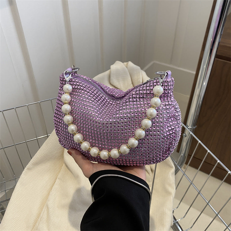 Pearl Special Imitation Diamond Handbag