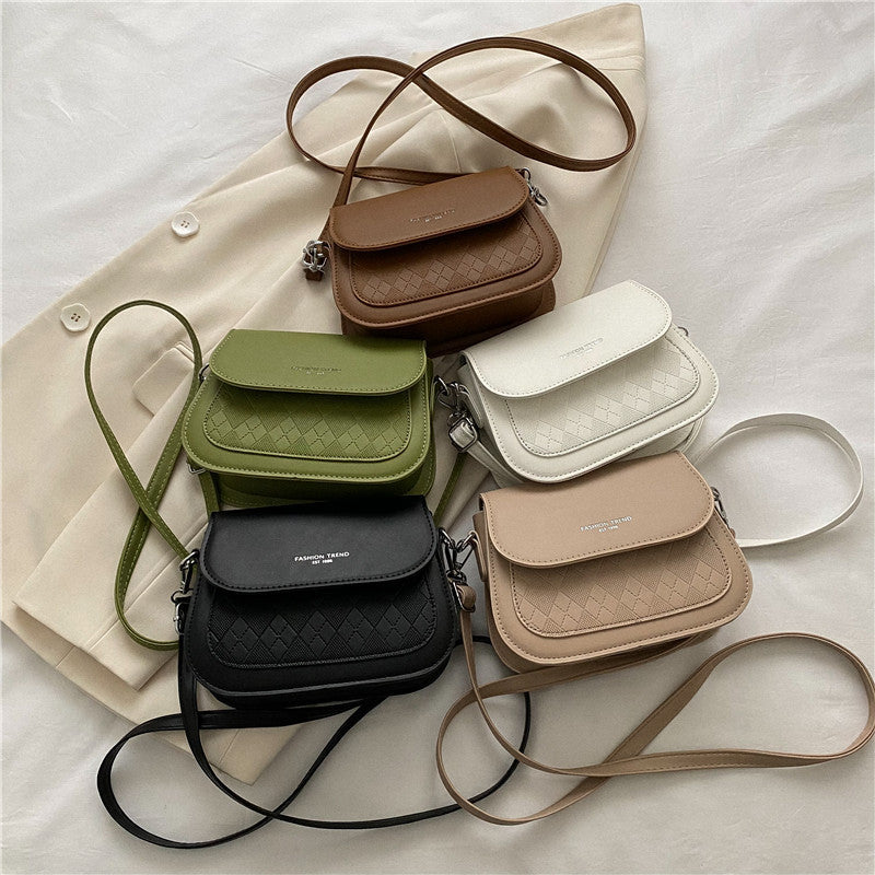 Simple Solid Color Underarm Small Square Bag