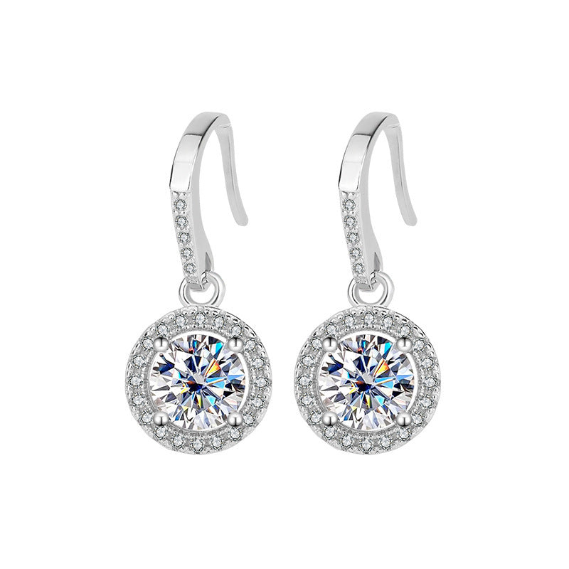 S925 Silver Moissanite Luxury Earrings