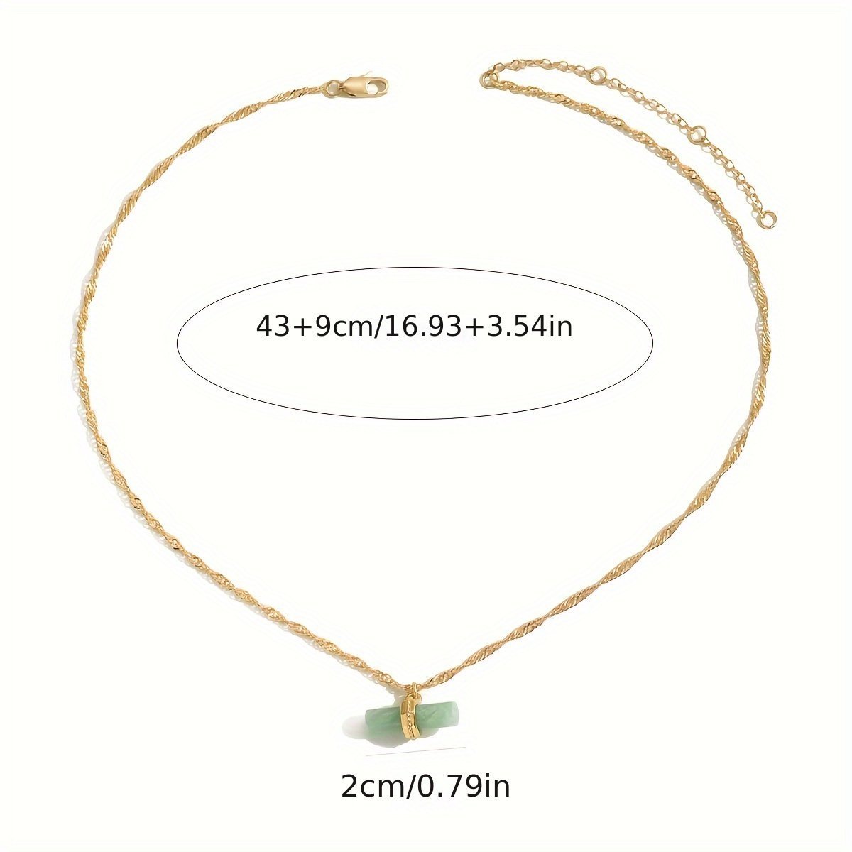 Gold Chain Jade Pendant Necklace