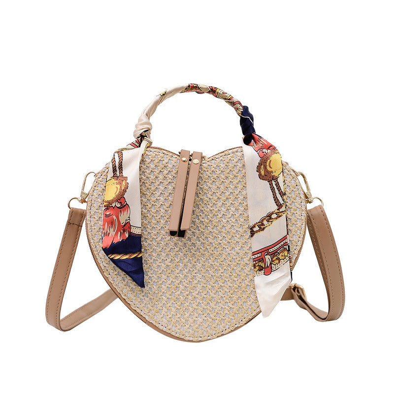 Straw Silk Scarf Spring Simple Shoulder Messenger Bag