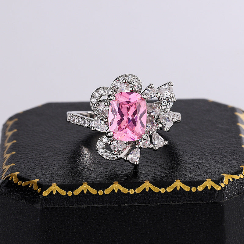 Special-interest Design Full Diamond Ring High Sense Inlaid With Zircon