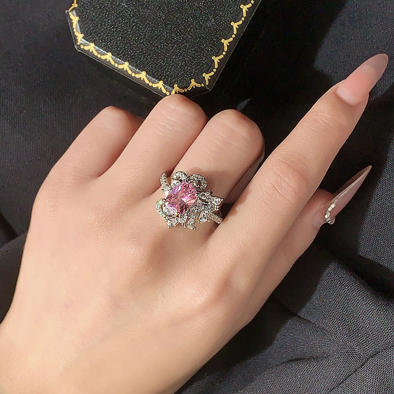 Special-interest Design Full Diamond Ring High Sense Inlaid With Zircon