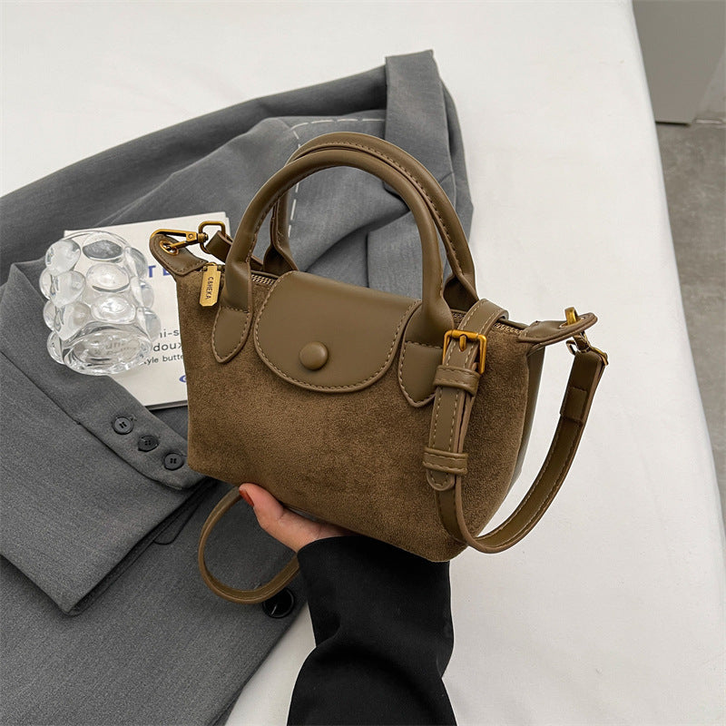 Hand-held Dumplings Matte Stitching Shoulder Bag