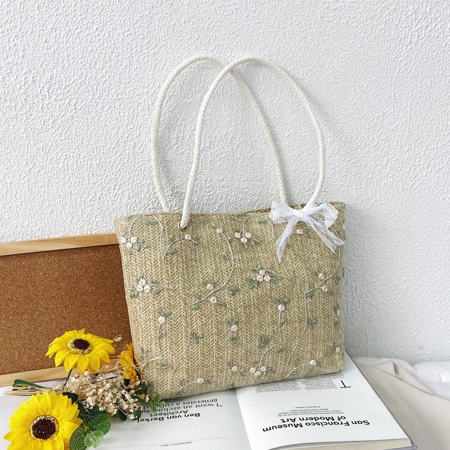 Bow Woven Bag