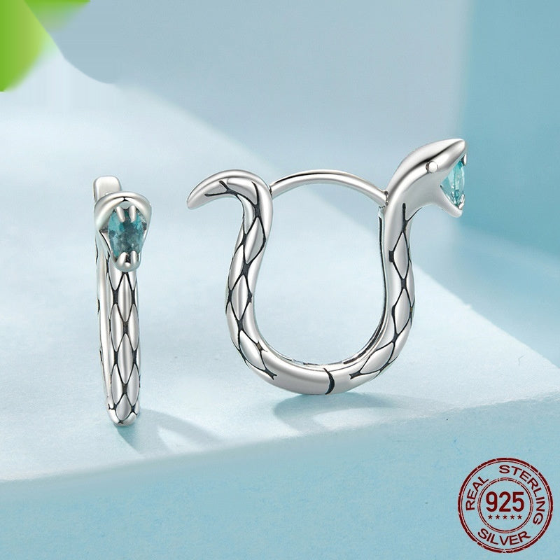 Silver Ziyun Original Animal Year Snake Ear Clip Unisex