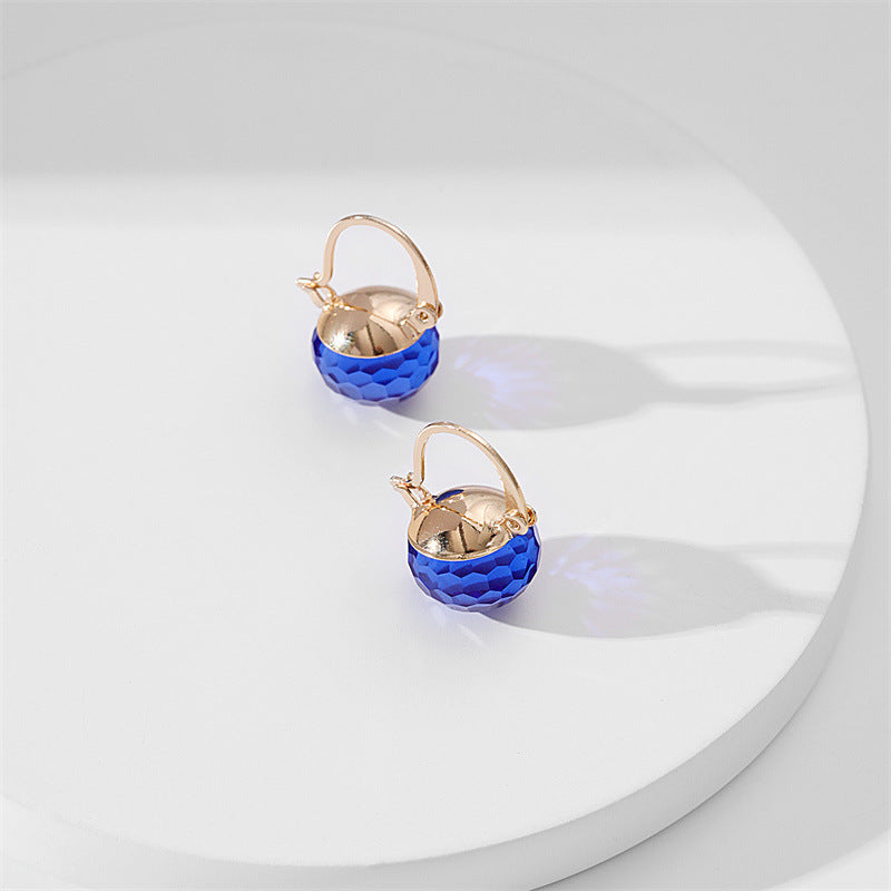 Stylish Round Crystal Earrings