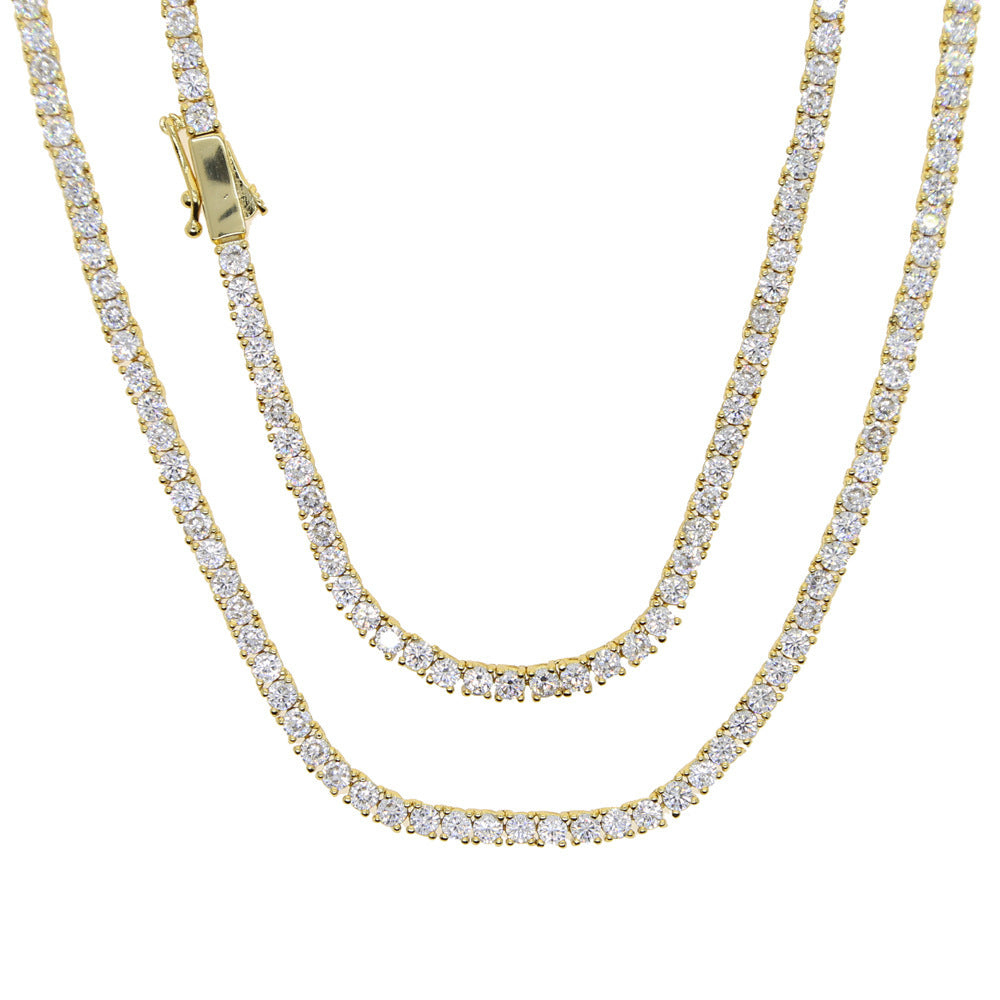 3mm Zircon Tennis Chain Necklace