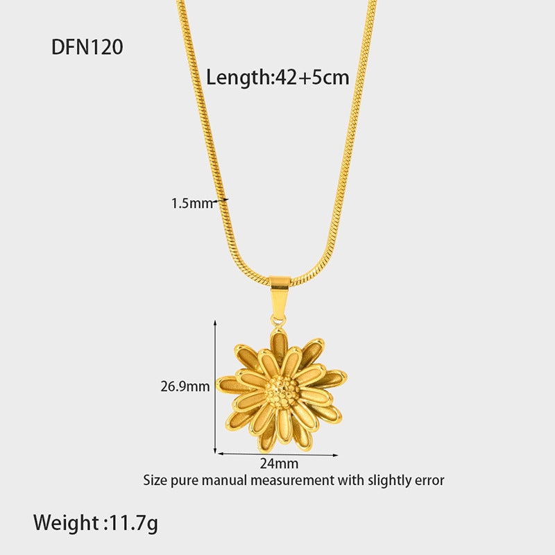 Double-layer Little Pendant Flower Necklace