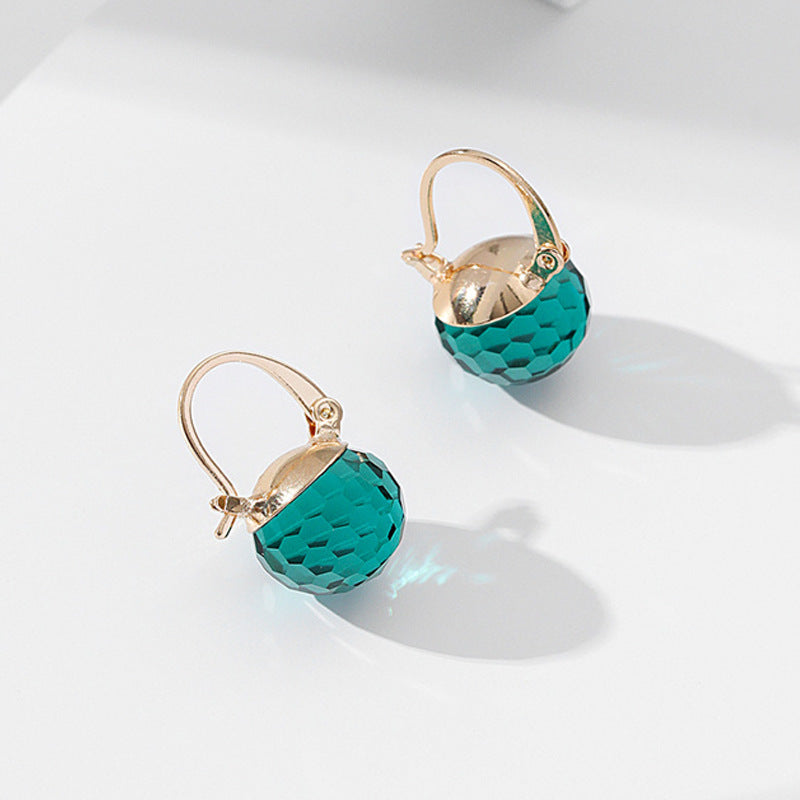 Stylish Round Crystal Earrings