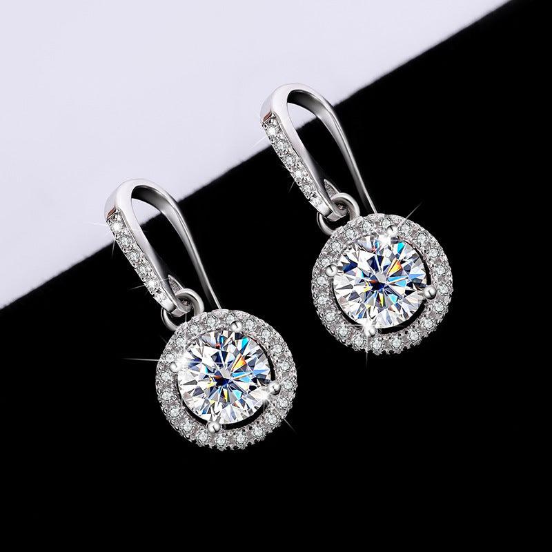 S925 Silver Moissanite Luxury Earrings