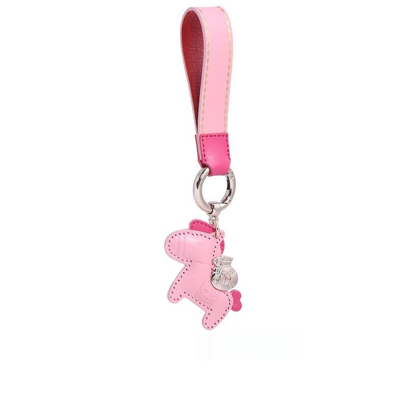 Genuine Leather High-end Keychain Immediately Rich Cowhide Vehicle-use Key Chain